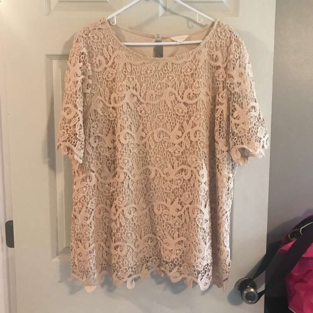 Lace overlay top